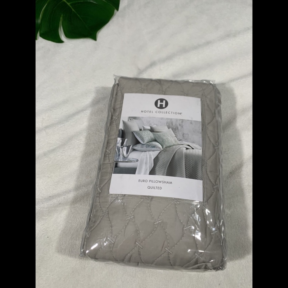 NIB Hotel Collection‎ Meadow Quilted (1) Euro European Sham Pillow Case